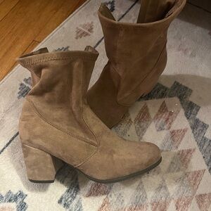 Stylish Tan Suede Ankle Boots